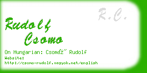 rudolf csomo business card